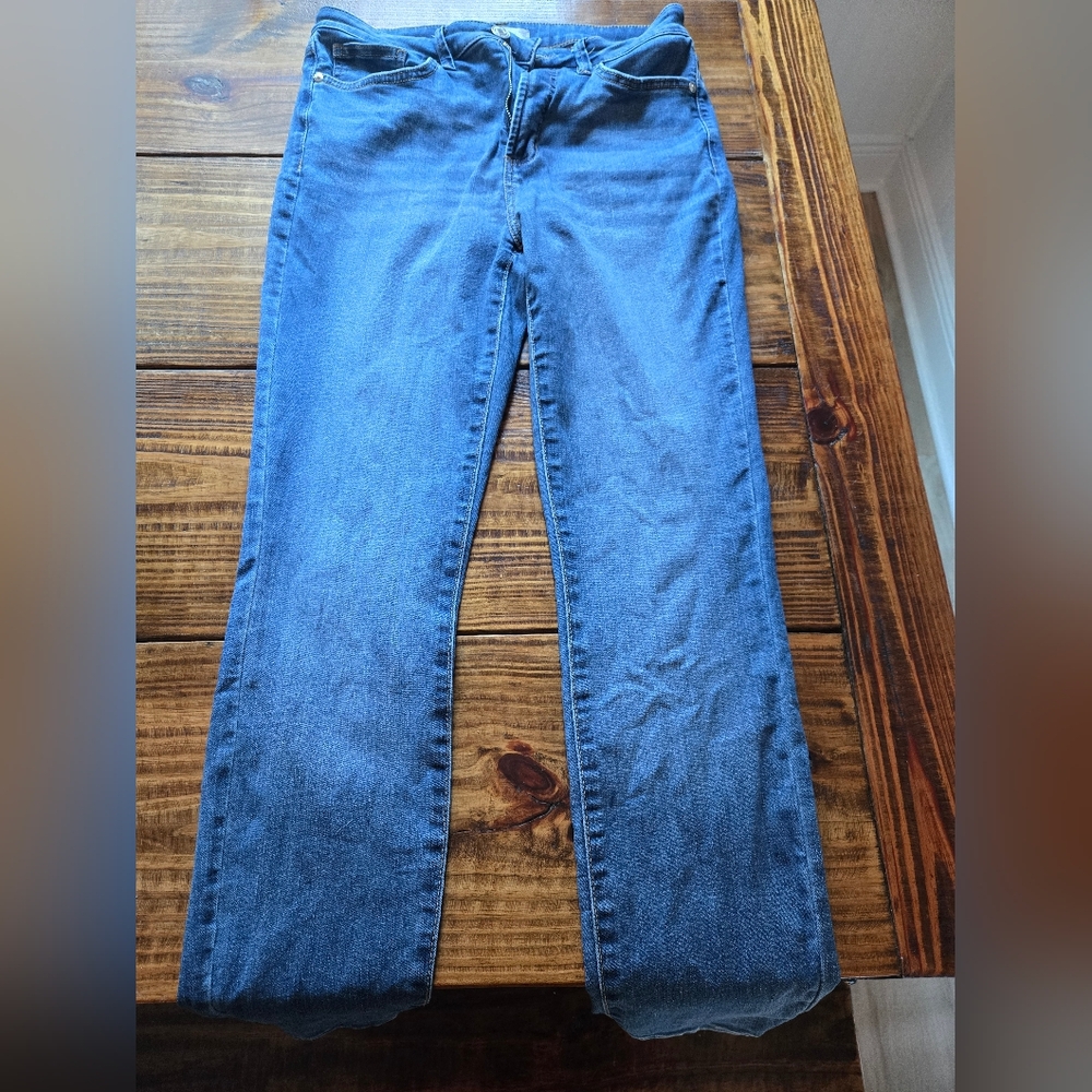LC Lauren Conrad Women's Straight Leg Blue Jeans